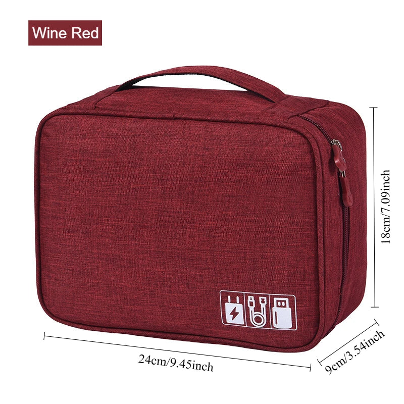 Cable Storage Bag Portable Data Cable Headphone Organizer Bag Waterproof Digital Electronic Organizer USB Data Line Charger Bag