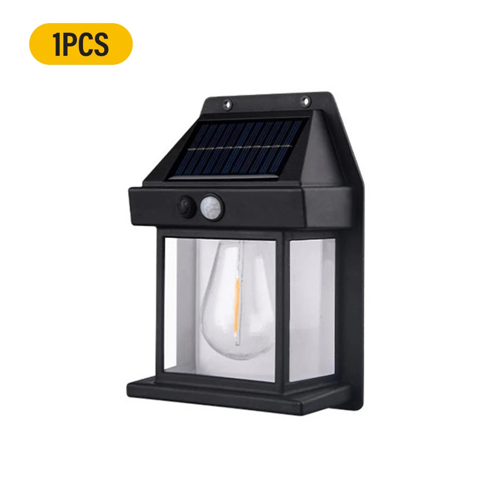 Solar Tungsten Filament Lamps Outdoor Lighting Waterproof Intelligent Induction Courtyard Garden Solar Wall Small Night Lights