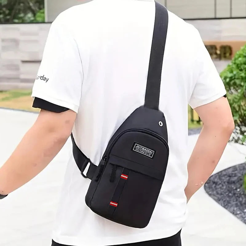 Neutral style, adjustable front pocket for both men and women, single shoulder Oxford cloth pocket bag