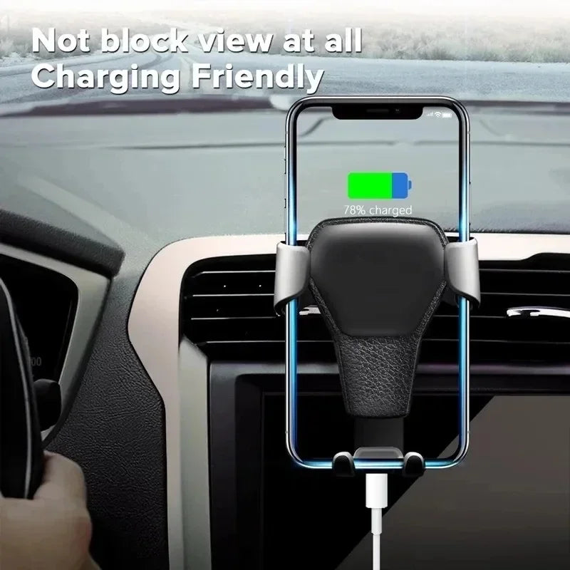 Car Phone Holder Air Vent Clip Mount Gravity Mobile Cell Stand Smartphone GPS Support in Car Bracket For iPhone Samsung Xiaomi