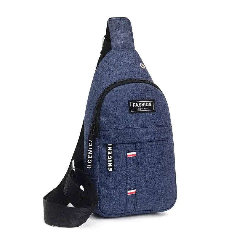 Neutral style, adjustable front pocket for both men and women, single shoulder Oxford cloth pocket bag