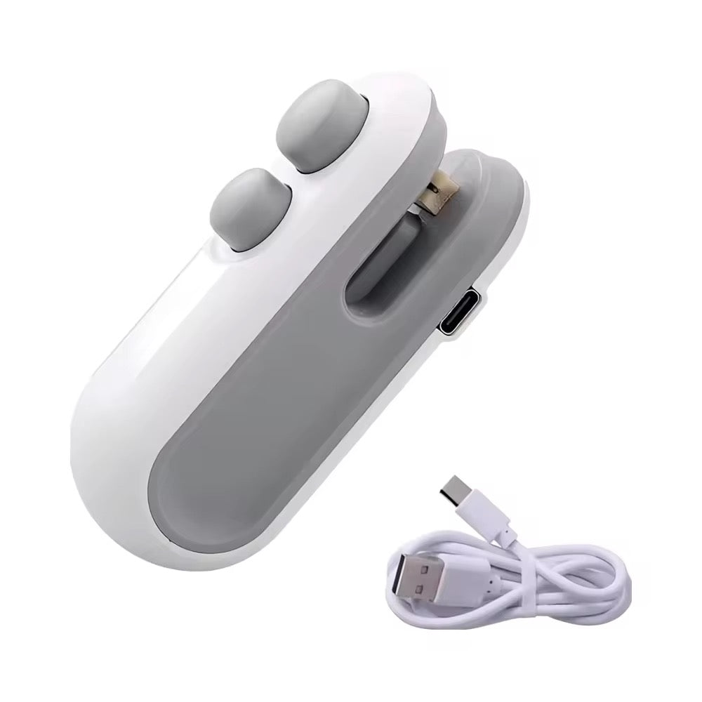 Mini Sealing Machine USB Rechargable Heat Sealer Storage Bag Plastic Package Food Sealer Clip Bag Handheld Food Heat Sealer