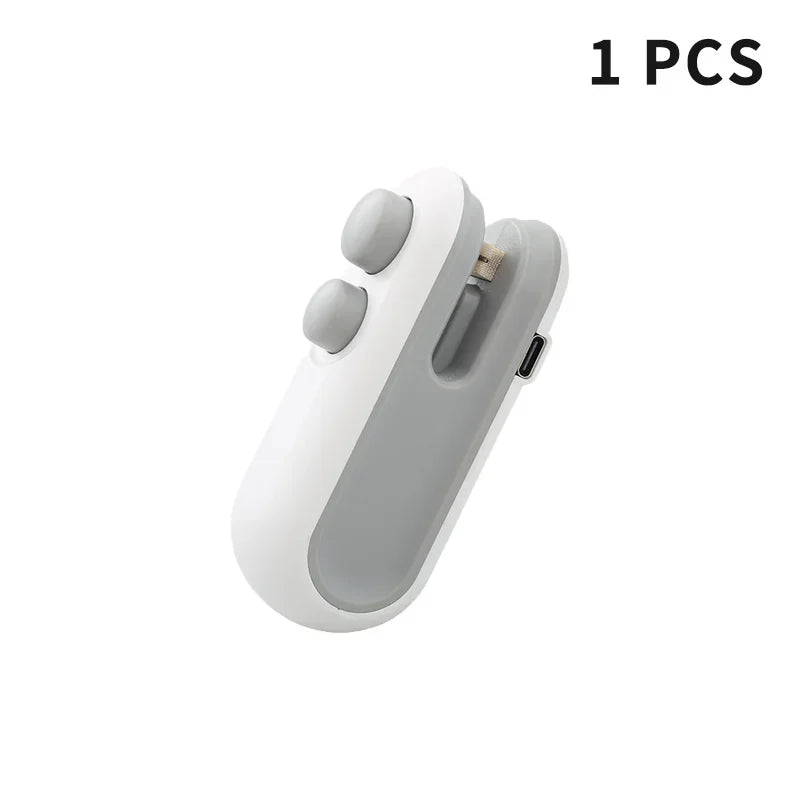 Mini Sealing Machine USB Rechargable Heat Sealer Storage Bag Plastic Package Food Sealer Clip Bag Handheld Food Heat Sealer