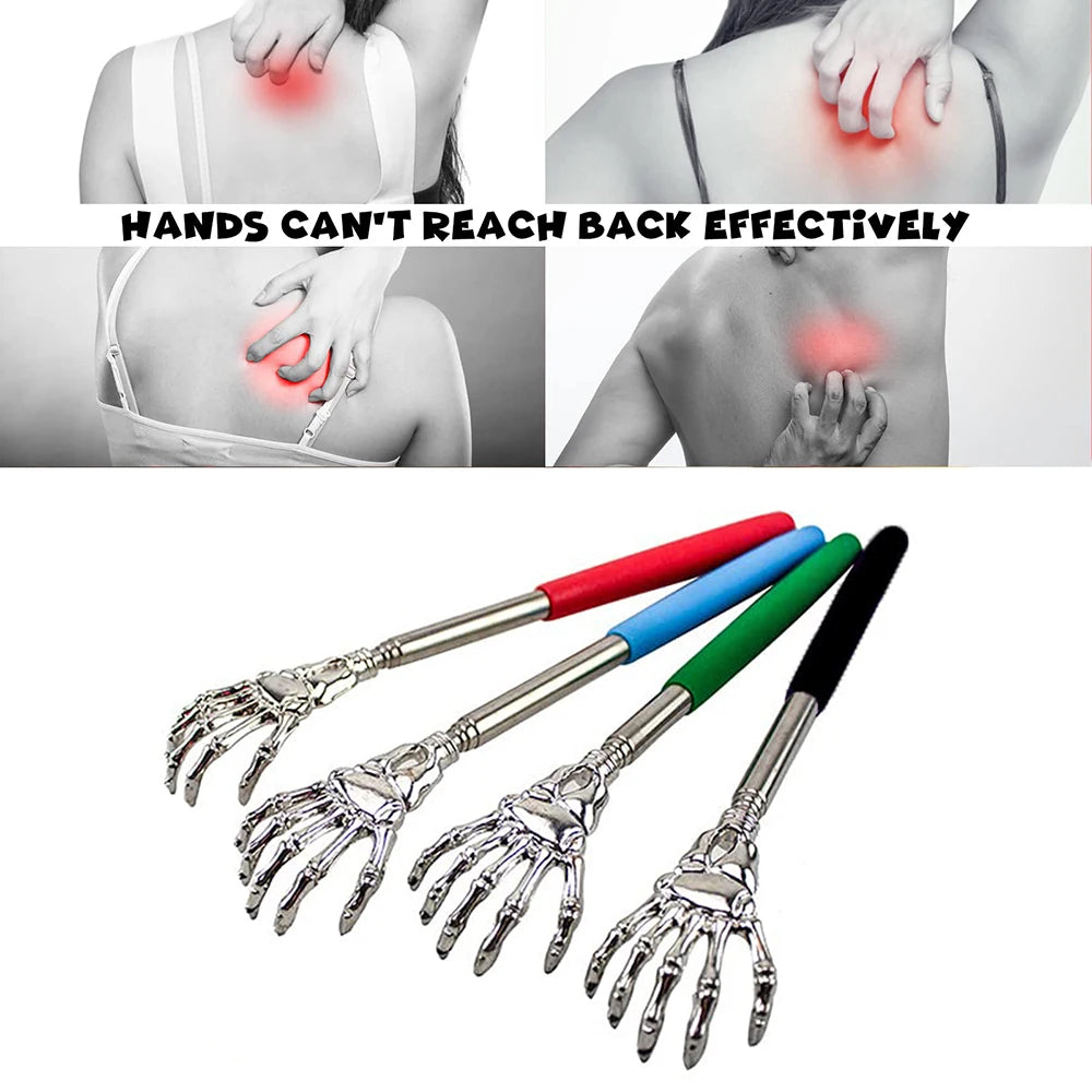 Telescopic Back Massager Back Scratcher Stainless Steel Itching Massager Devices Extendable Telescoping Itch Stick Health Care