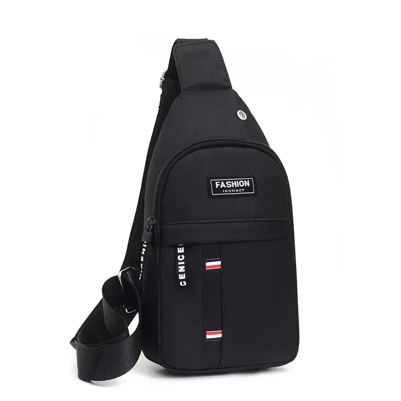 Neutral style, adjustable front pocket for both men and women, single shoulder Oxford cloth pocket bag