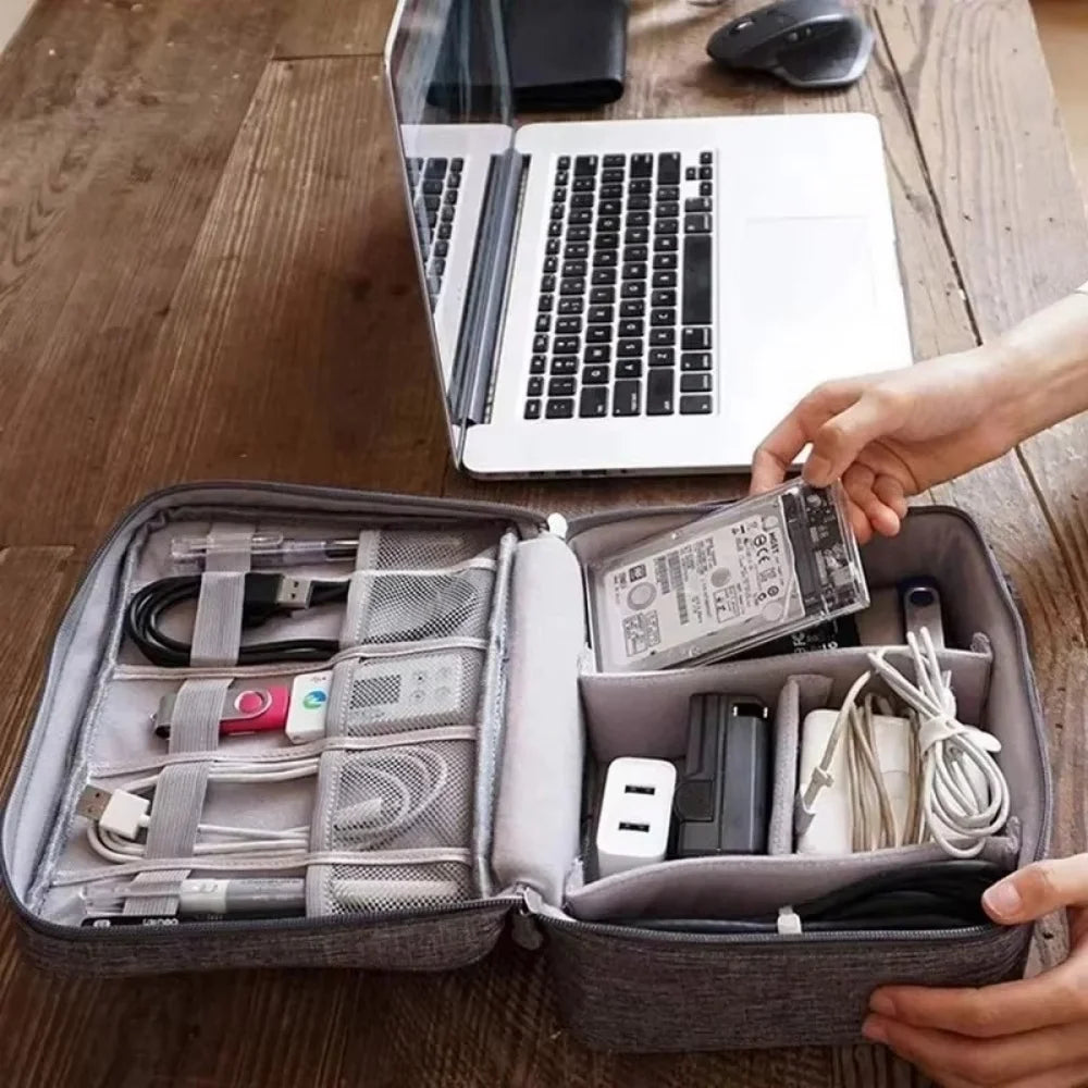 Cable Storage Bag Portable Data Cable Headphone Organizer Bag Waterproof Digital Electronic Organizer USB Data Line Charger Bag