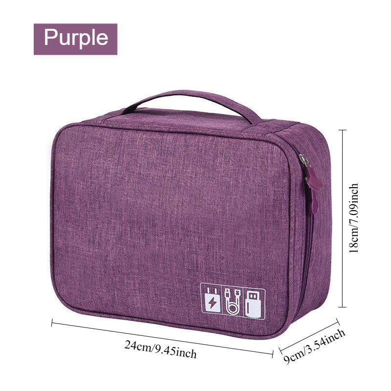 Cable Storage Bag Portable Data Cable Headphone Organizer Bag Waterproof Digital Electronic Organizer USB Data Line Charger Bag