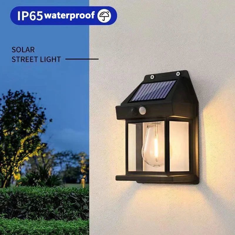 Solar Tungsten Filament Lamps Outdoor Lighting Waterproof Intelligent Induction Courtyard Garden Solar Wall Small Night Lights