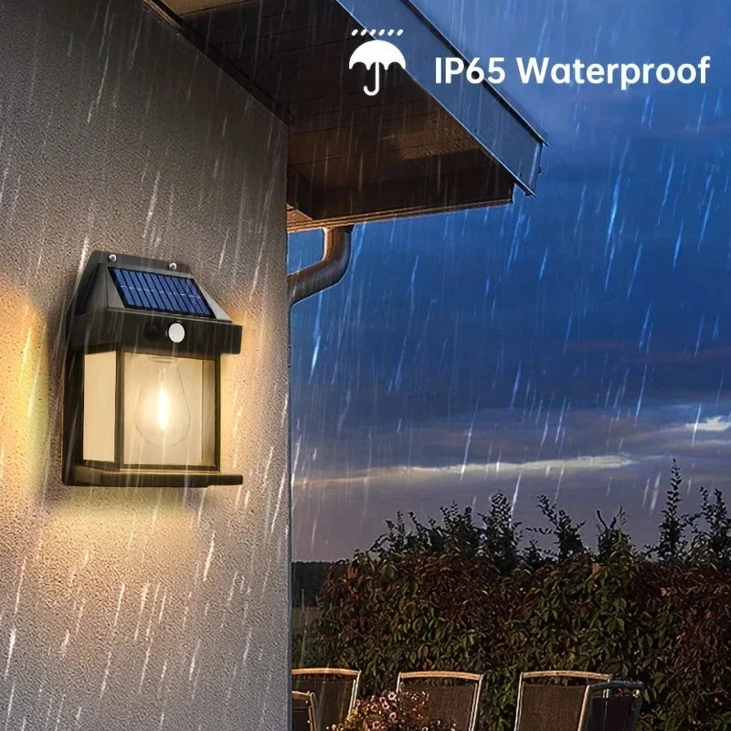 Solar Tungsten Filament Lamps Outdoor Lighting Waterproof Intelligent Induction Courtyard Garden Solar Wall Small Night Lights
